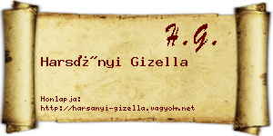 Harsányi Gizella névjegykártya